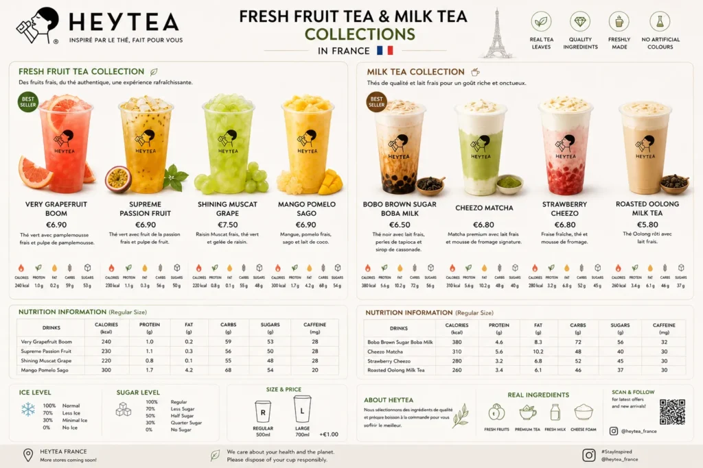 Fresh Fruit Tea and Milk Tea Collections