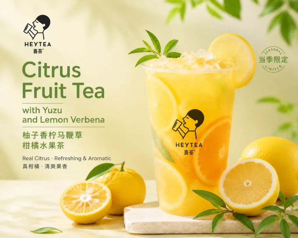 HEYTEA Citrus Fruit Tea with Yuzu and lemon verbena