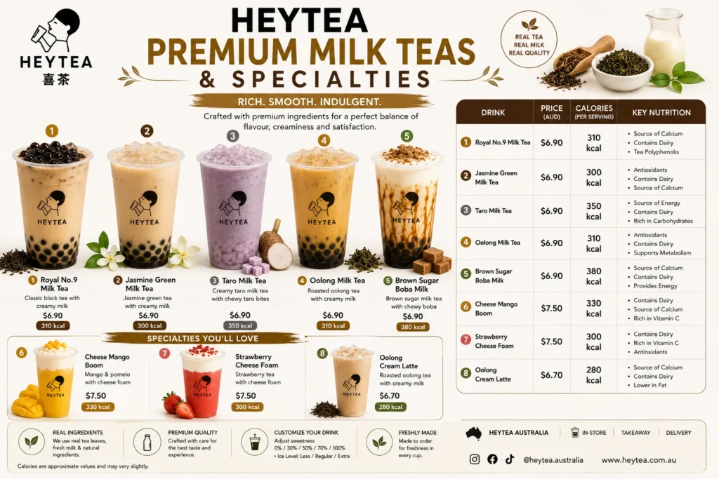 Premium Milk Teas and Specialties