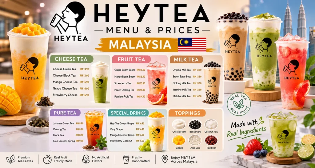 Heytea menu price in malaysia